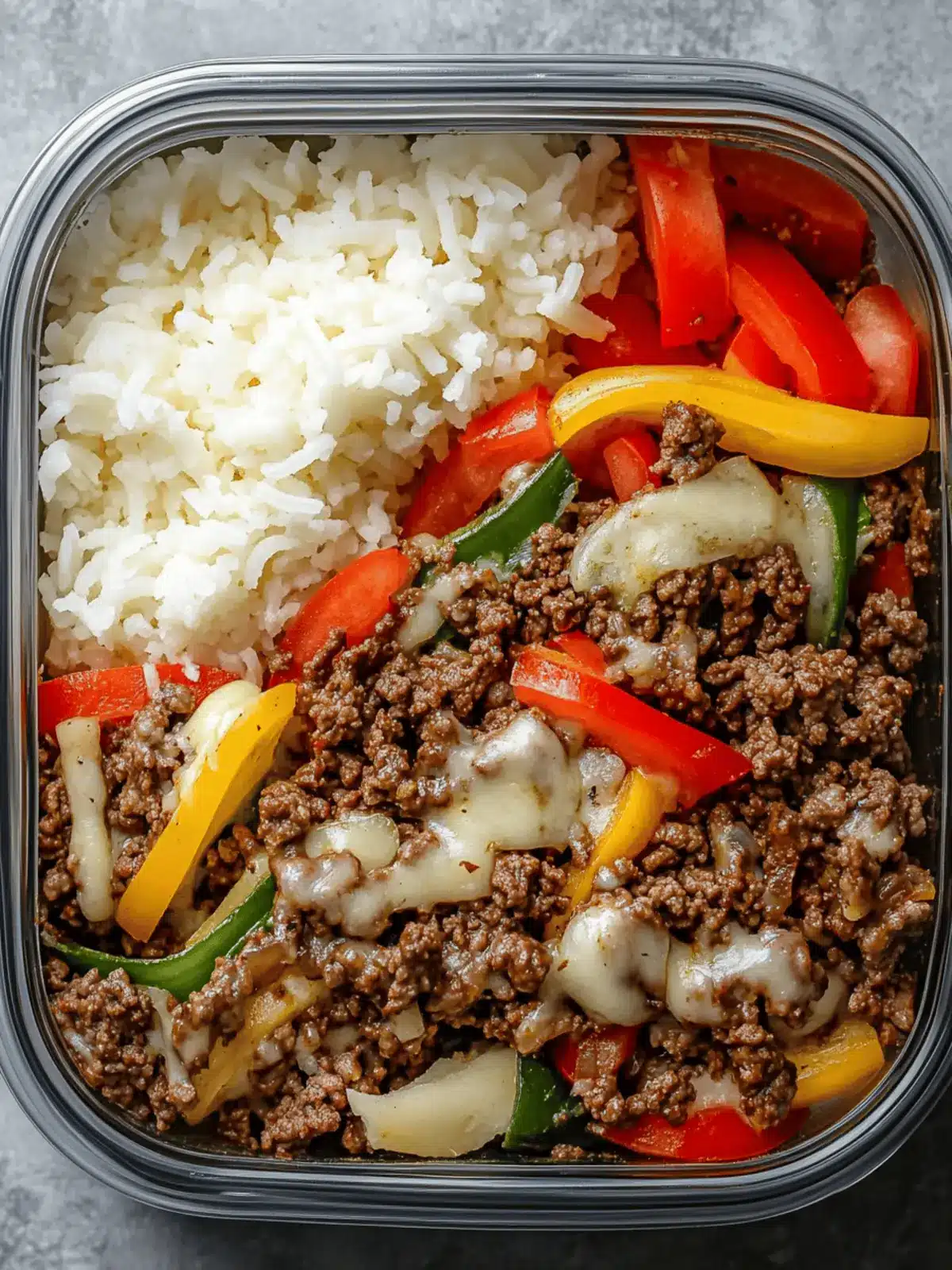 Ground Beef Philly Cheesesteak Meal Prep Bowls You ll Love 2 Ground Beef Philly Cheesesteak Meal Prep