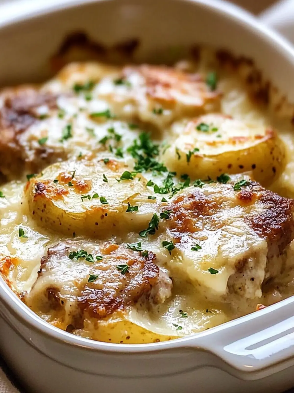 Smothered Pork Chop Scalloped Potato Casserole: Pure Comfort Food 2 Smothered Pork Chop Scalloped Potato Casserole