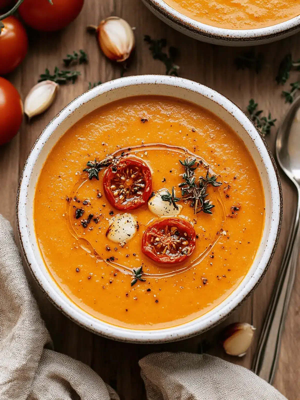 Creamy Roasted Garlic Tomato Soup for Ultimate Comfort Meals 3 Creamy Roasted Garlic Tomato Soup