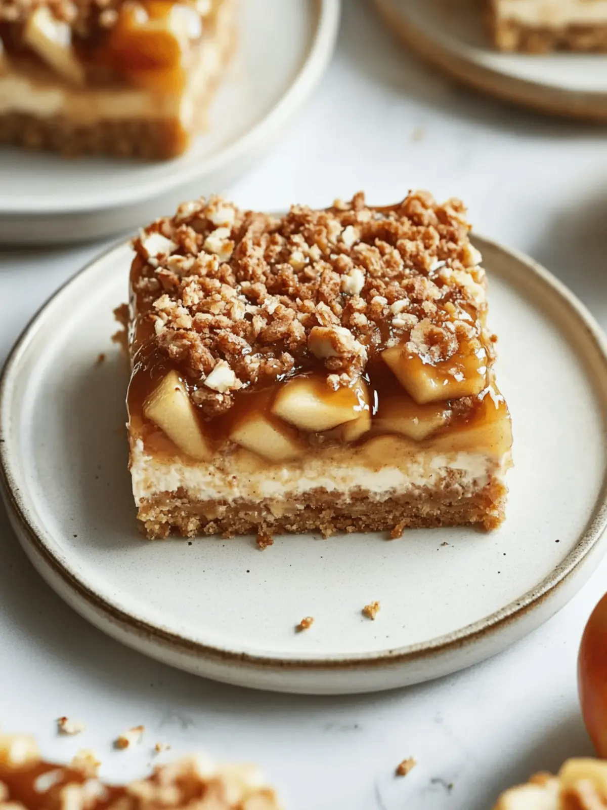 Indulge in Caramel Apple Cheesecake Bars for a Fall Delight 3 Caramel Apple Cheesecake Bars