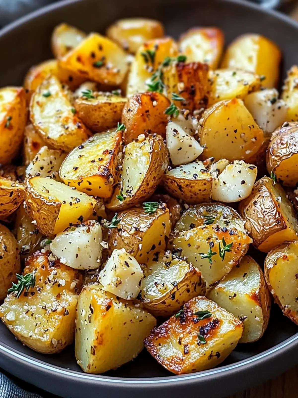 Savory Garlic Roasted Potatoes with Creamy Feta Bliss 4 Savory Garlic Roasted Potatoes