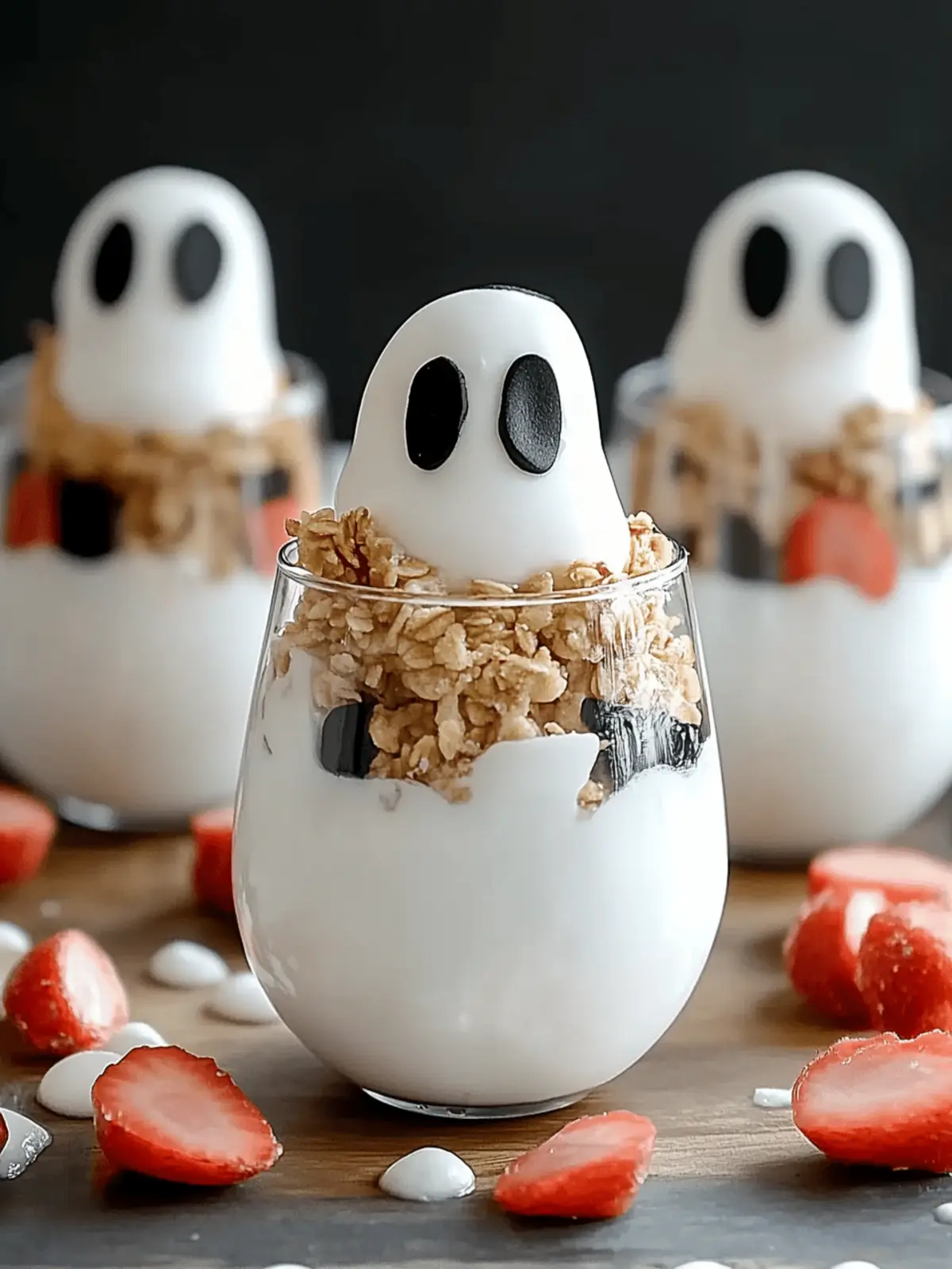 Ghostly Yogurt Parfaits: Spooky & Healthy Halloween Fun 3 Ghostly Yogurt Parfaits: A Boo-tiful Halloween Breakfast for Kids