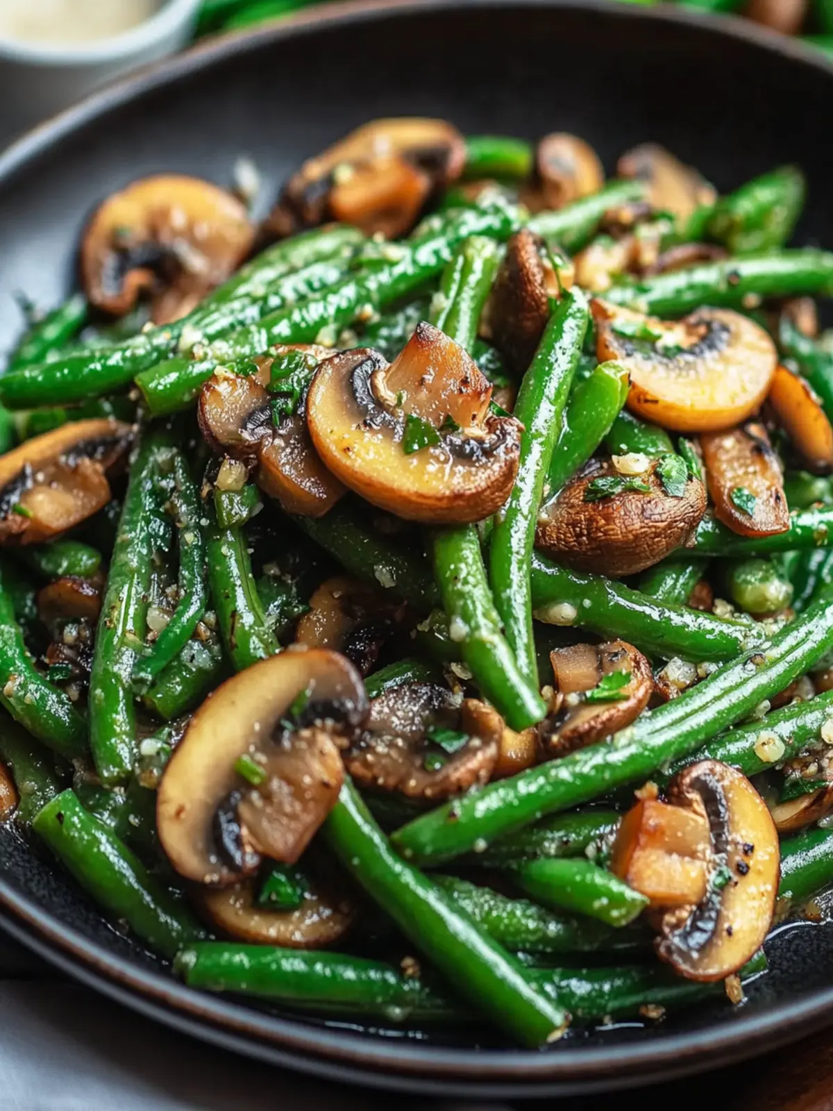 Garlic Butter Saut ed Green Beans and Mushrooms in 25 Minutes 3 Garlic Butter Saut ed Green Beans and Mushrooms