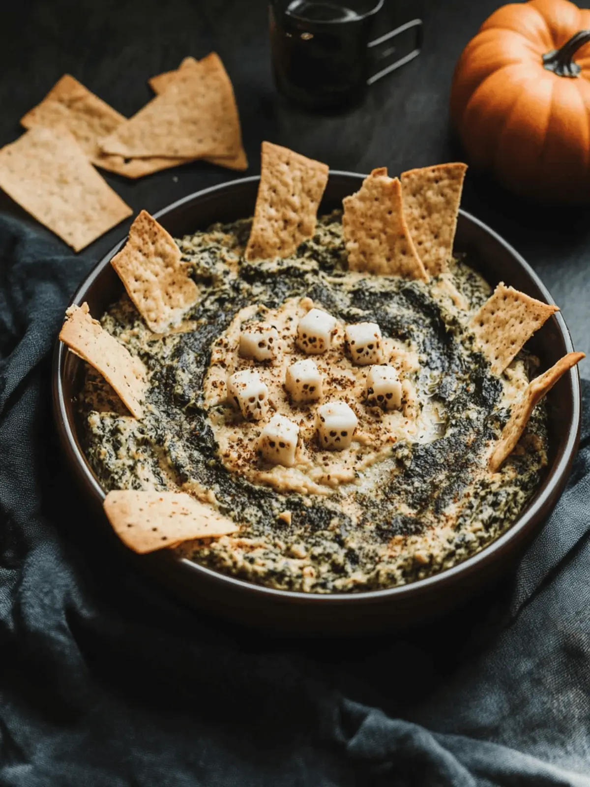 Spooky Halloween Graveyard Spinach Dip That's a Crowd-Pleaser 3 Spooky Halloween Graveyard Spinach Dip
