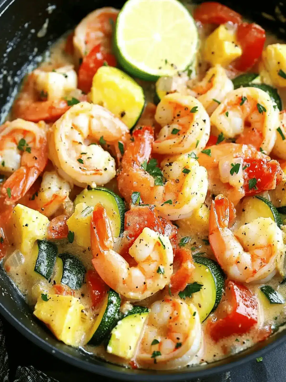 Creamy Shrimp and Zucchini Skillet: Quick Keto Comfort Food 3 Creamy Shrimp and Zucchini Skillet