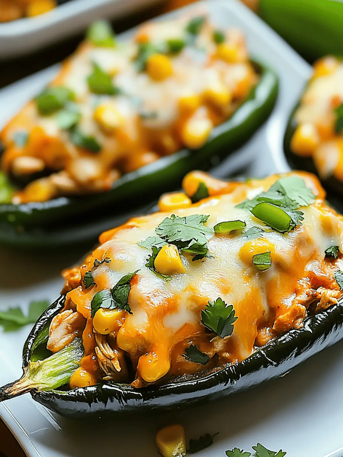 Cheesy Chicken and Corn Stuffed Poblano Peppers Delight 4 Cheesy Chicken and Corn Stuffed Poblano Peppers