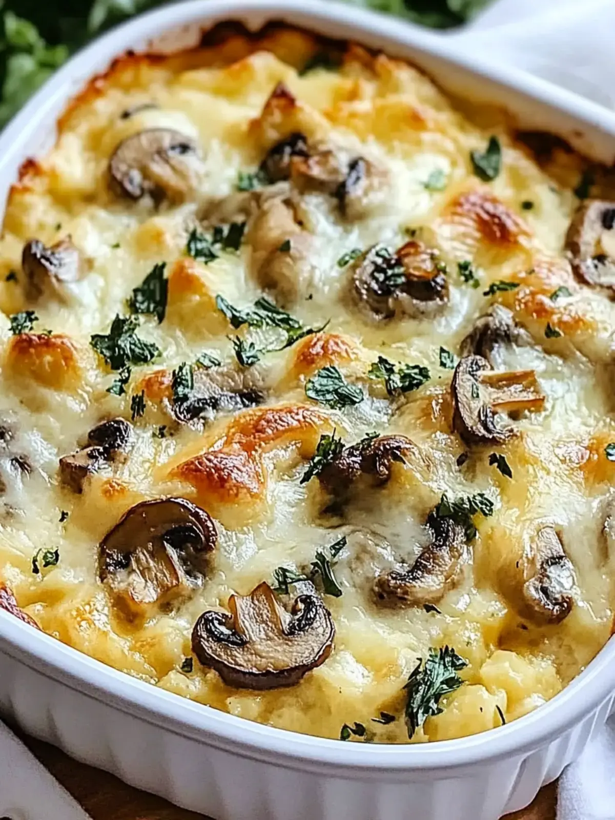 Irresistible Cheesy Mushroom Casserole for Comfort Food Lovers 2 Cheesy Mushroom Casserole