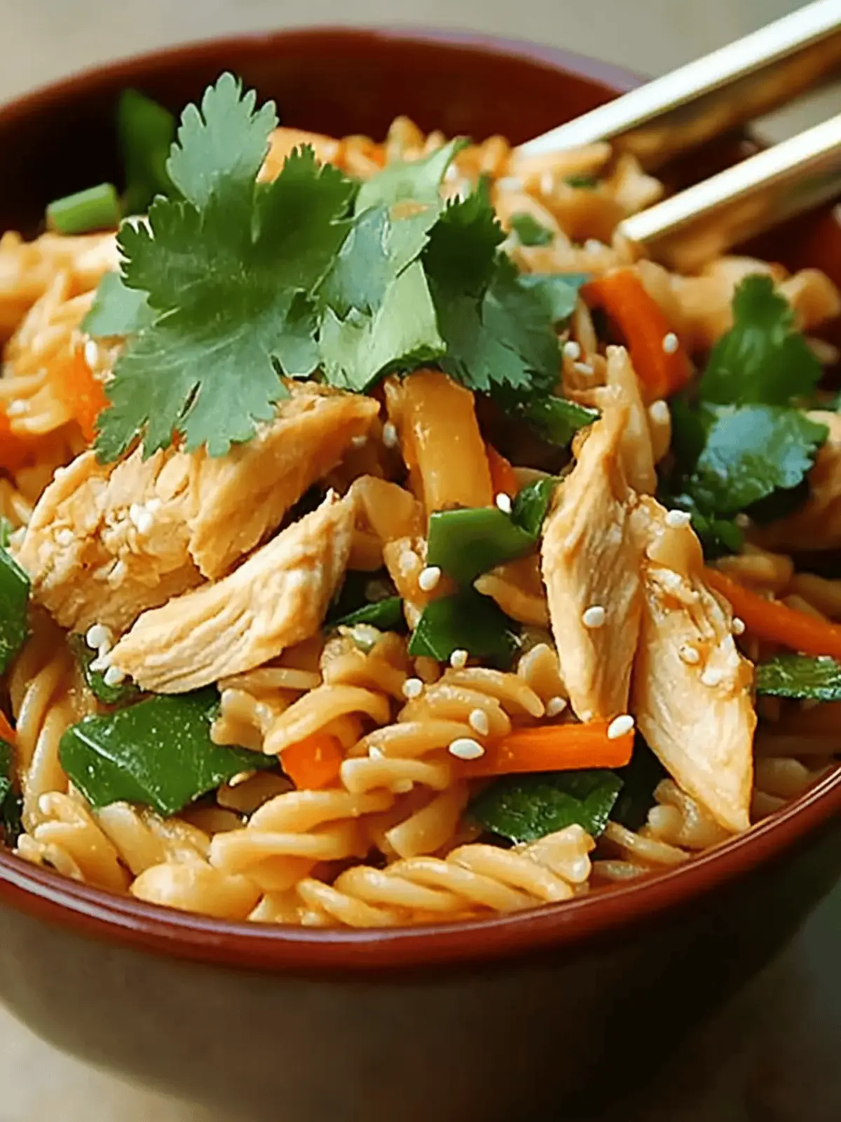 Savory Sesame Pasta Chicken Salad with a Twist 3 Sesame Pasta Chicken Salad