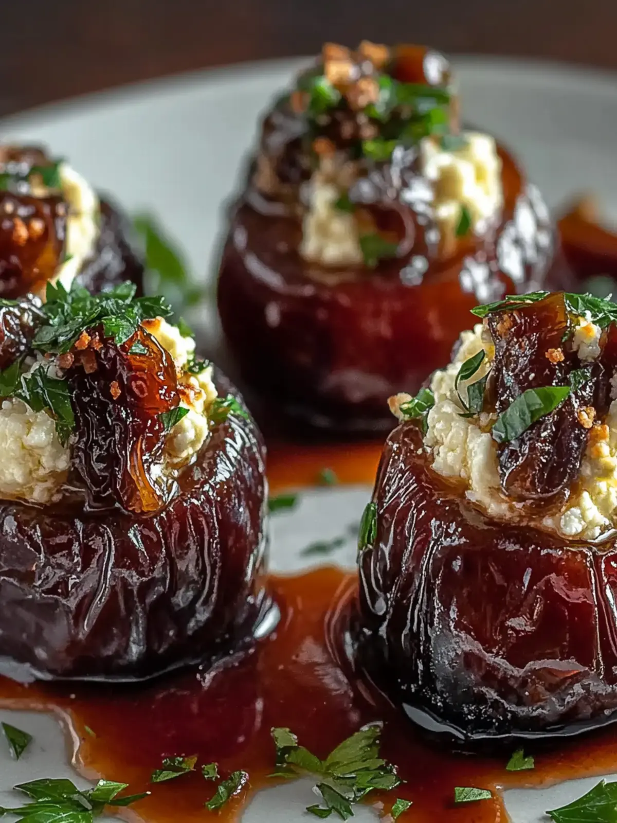 Delicious Feta-Parmesan Stuffed Dates with Honey-Walnut Crunch 2 Feta-Parmesan Stuffed Dates