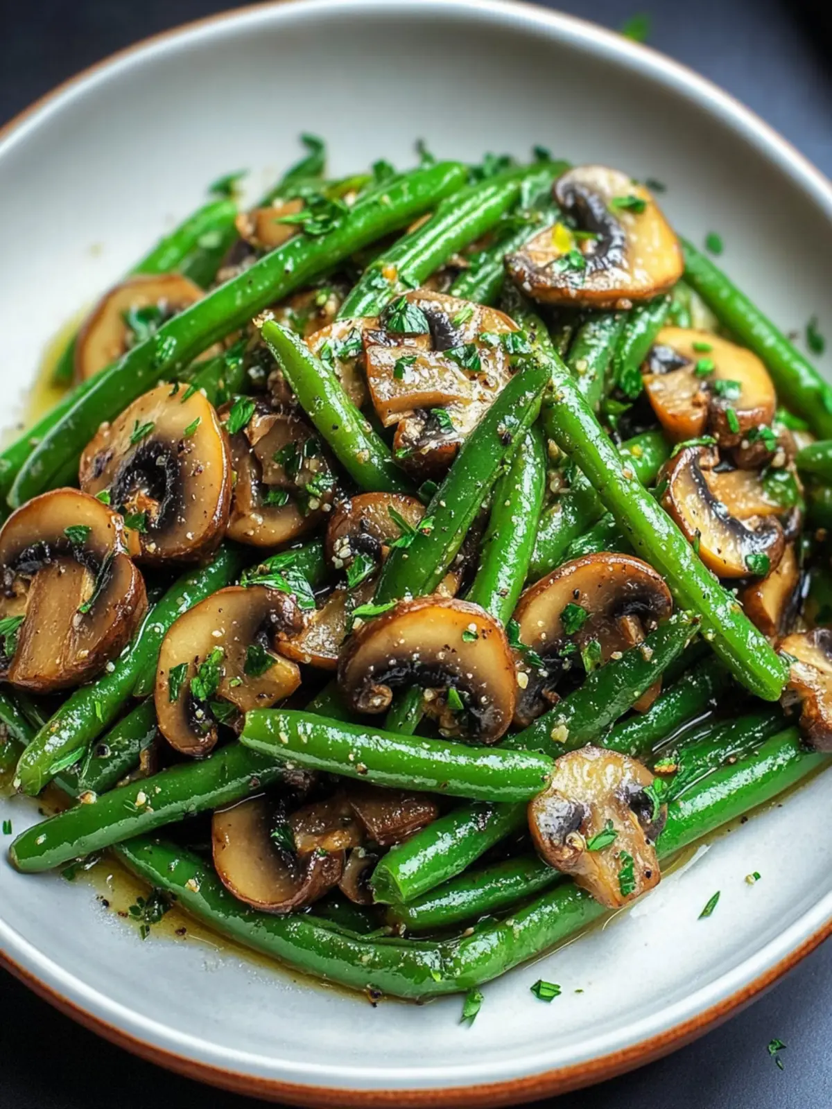 Garlic Butter Saut ed Green Beans and Mushrooms in 25 Minutes 4 Garlic Butter Saut ed Green Beans and Mushrooms