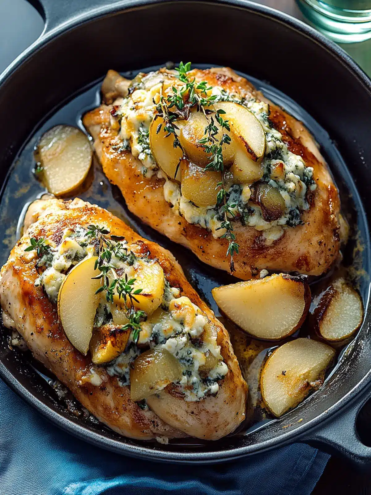 Chicken Stuffed with Pears and Cheese for a Savory Surprise 4 Chicken Stuffed with Pears and Cheese