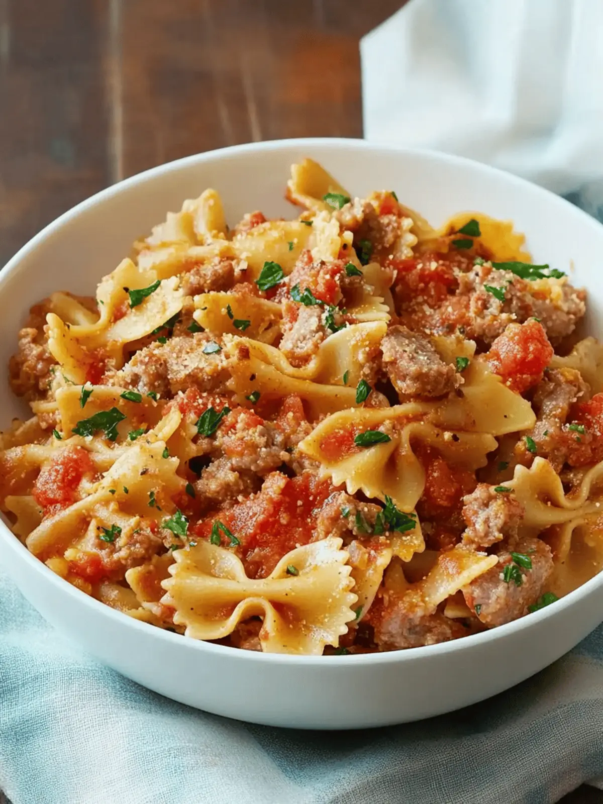 Easy Italian Sausage Bow Tie Pasta for Family Dinner Bliss 2 Italian Sausage Bow Tie Pasta