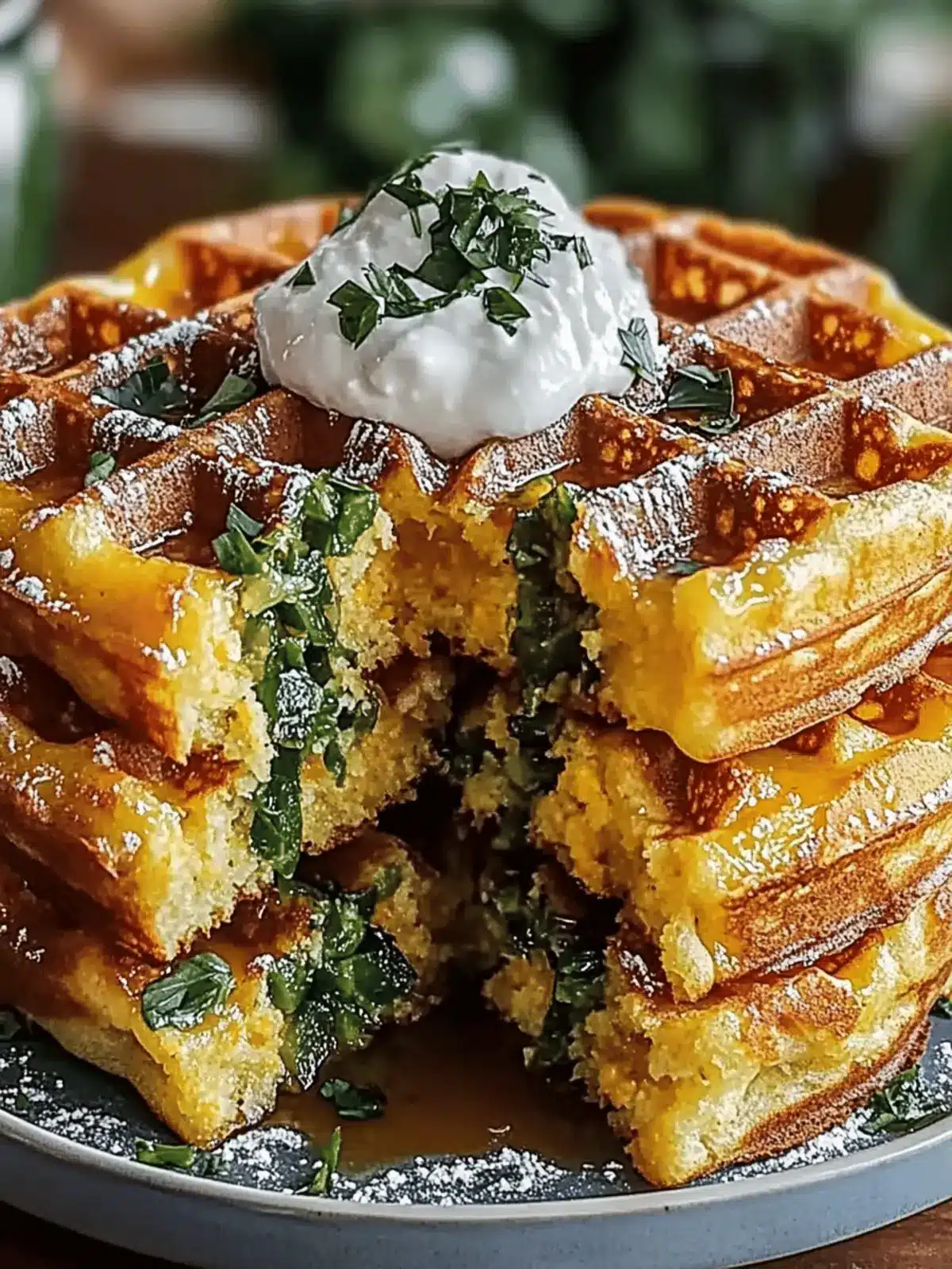 Cheddar Jalape o Cornbread Waffles for a Flavorful Twist 2 Cheddar Jalape o Cornbread Waffles