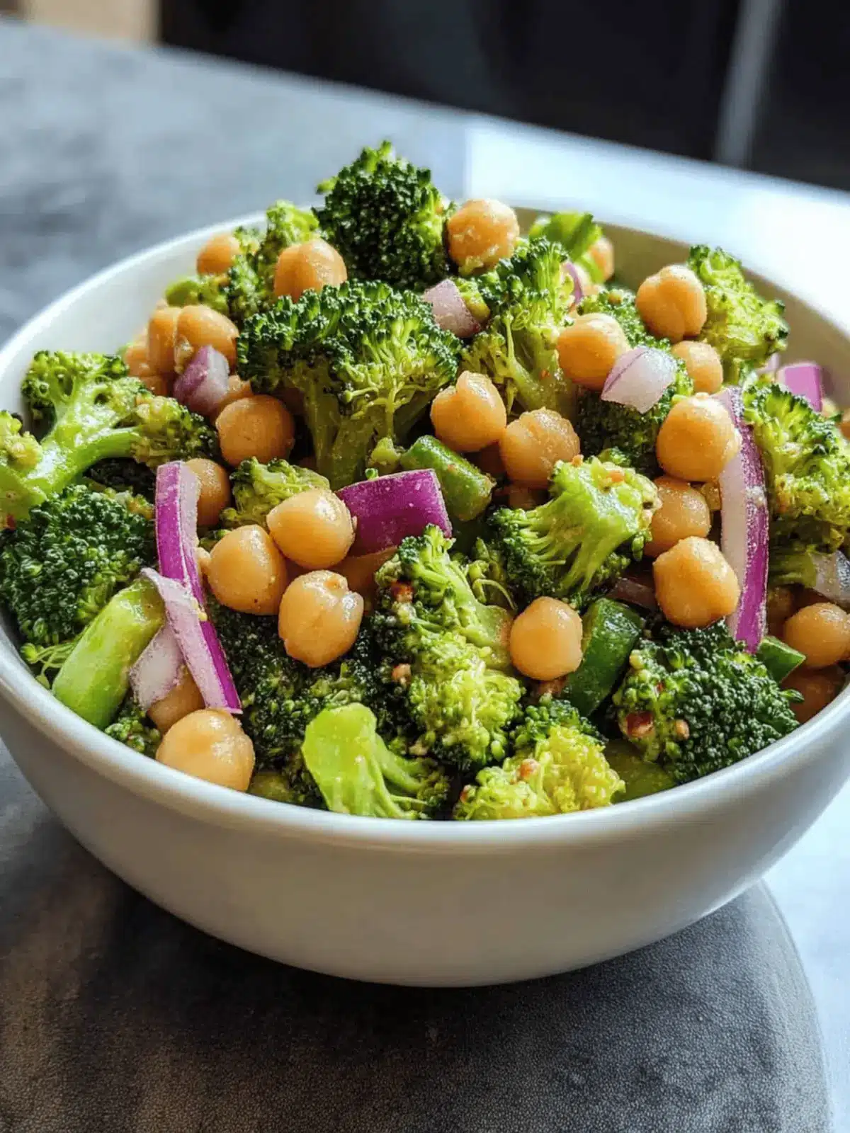 10-Minute Broccoli Chickpea Salad: Quick, Crunchy, and Delicious 2 10-Minute Broccoli Chickpea Salad