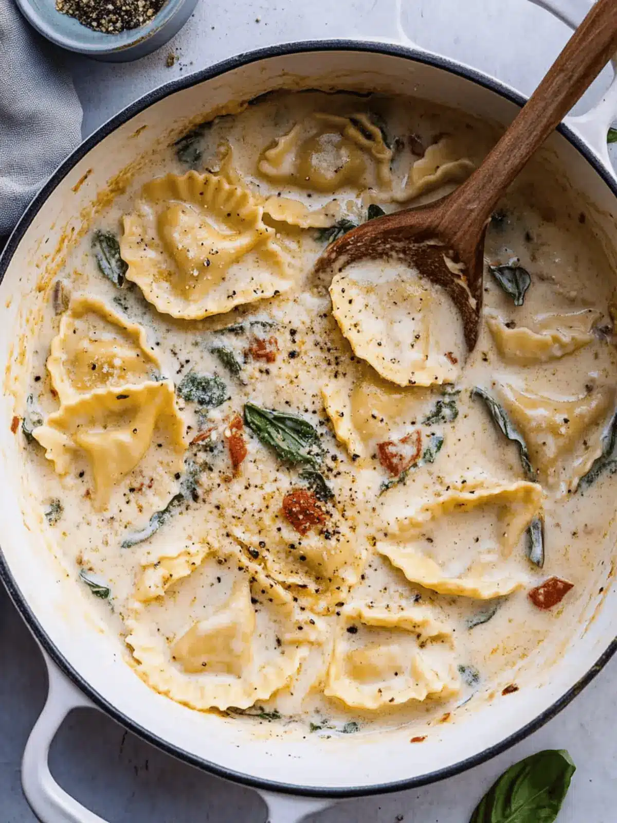 Delicious Creamy Tuscan Ravioli for Quick Comfort Tonight 3 Creamy Tuscan Ravioli