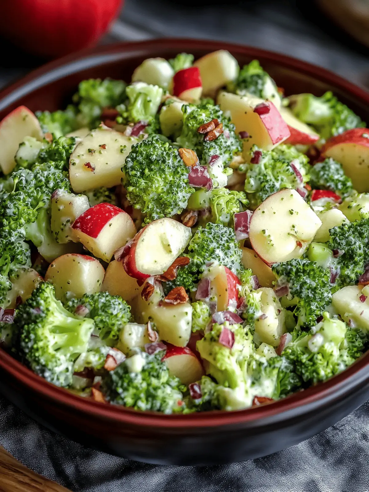 Delicious Honeycrisp Apple Broccoli Salad for Refreshing Crunch 2 Honeycrisp Apple Broccoli Salad