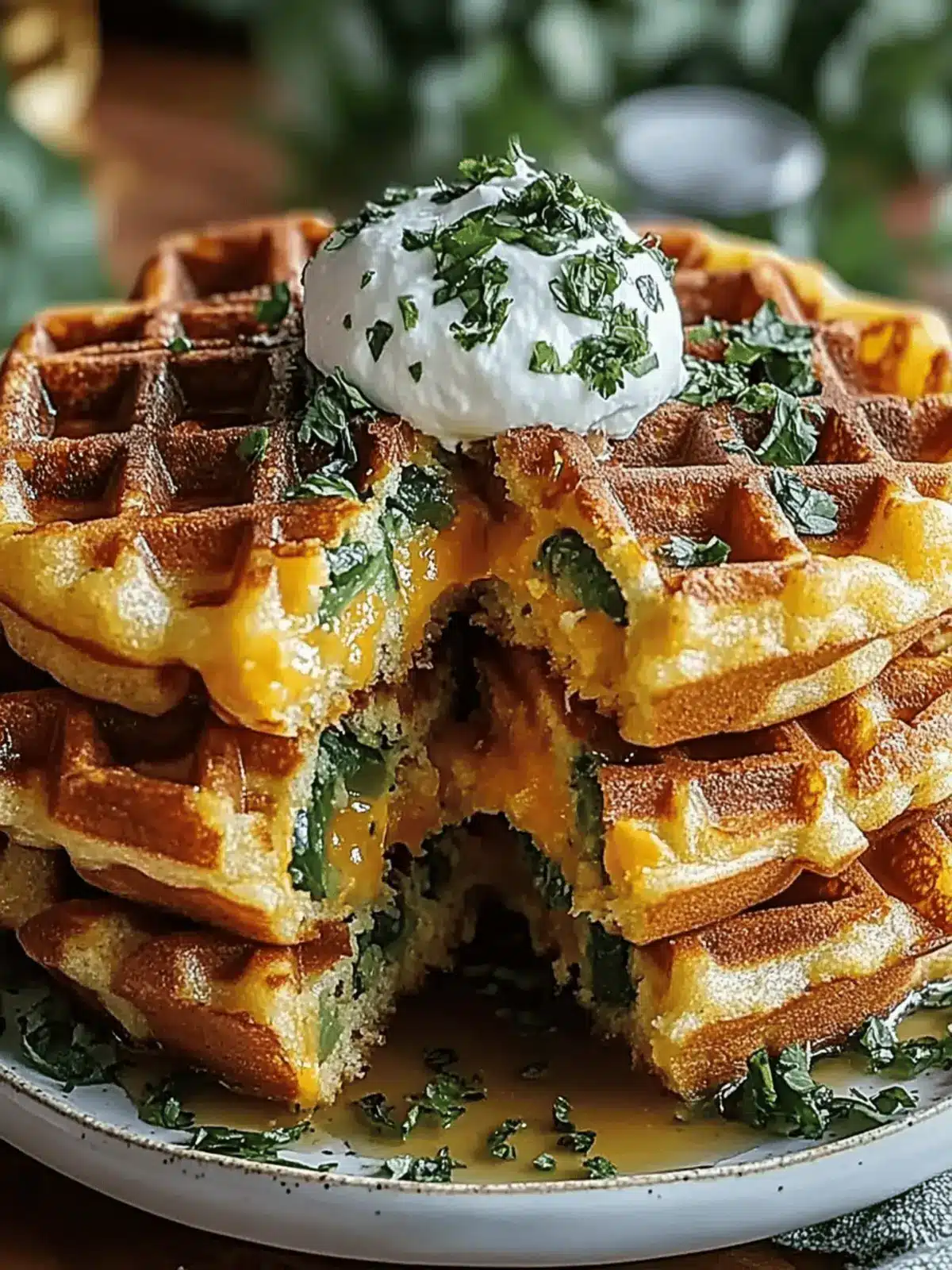 Cheddar Jalape o Cornbread Waffles for a Flavorful Twist 3 Cheddar Jalape o Cornbread Waffles