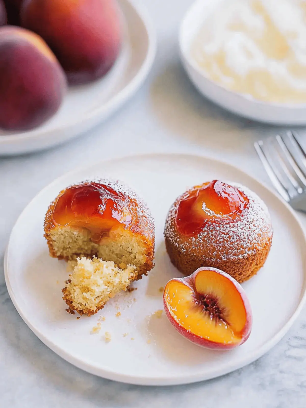 Irresistibly Moist Peach Upside Down Mini Cakes to Savor 4 Peach Upside Down Mini Cakes