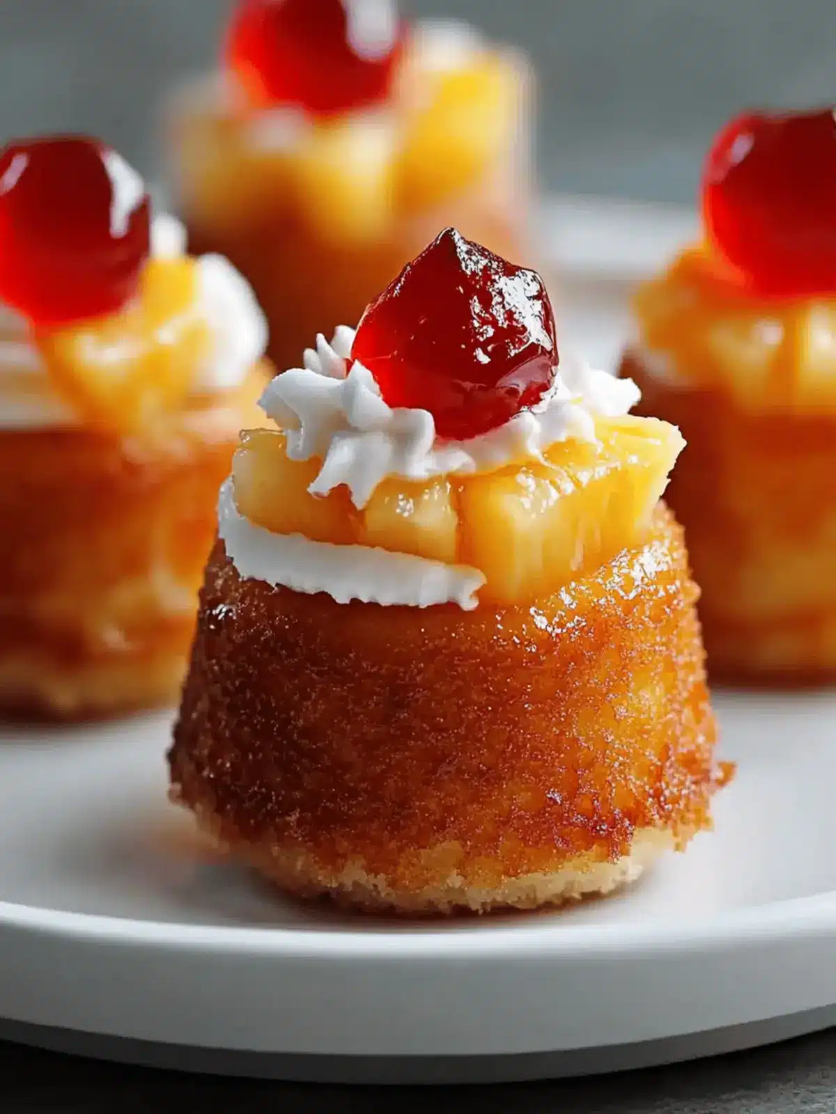 Mini Pineapple Upside Down Cupcakes for a Tropical Delight 2 Mini Pineapple Upside Down Cupcakes