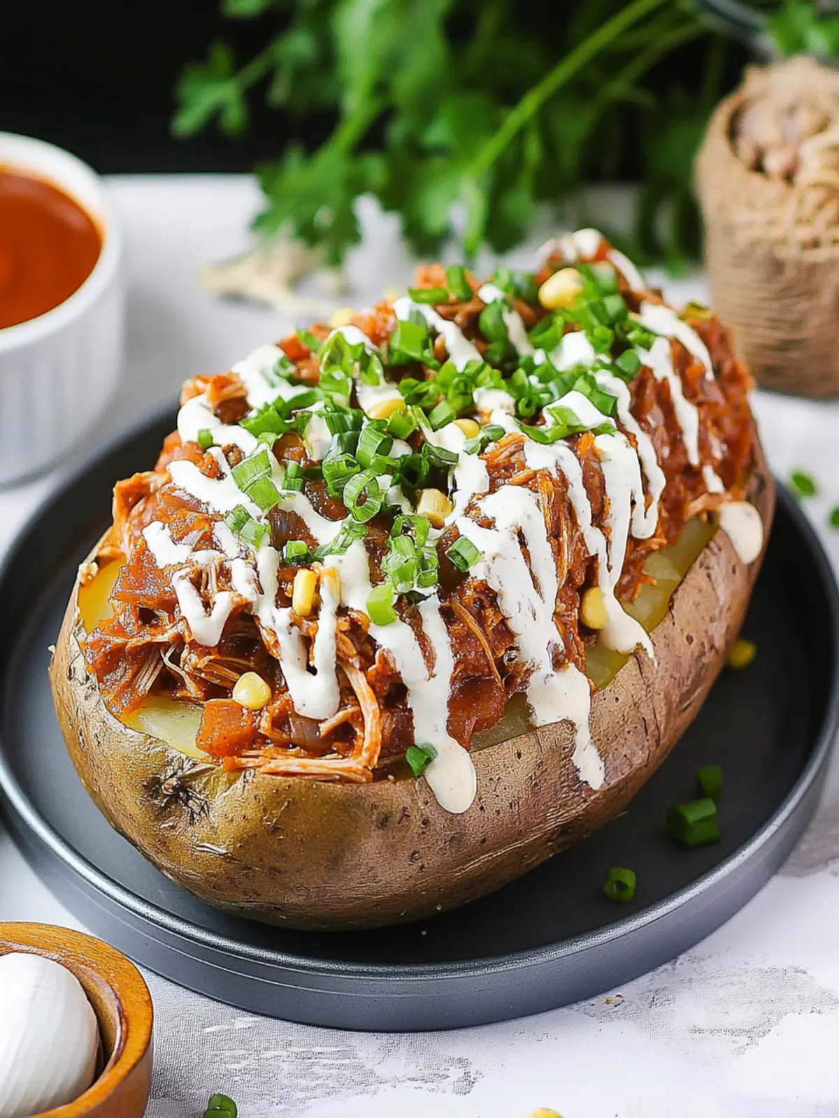 Loaded Baked Potato with Pulled Pork for the Ultimate Comfort Food 3 Loaded Baked Potato with Pulled Pork