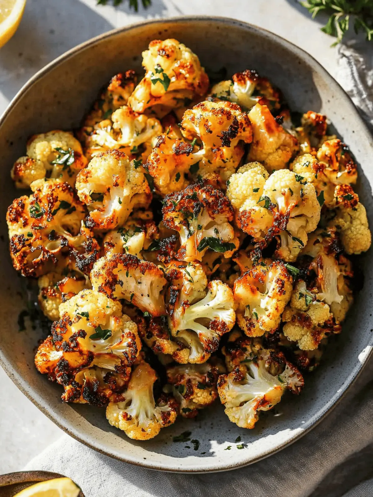 Mouthwatering Garlic-Parmesan Roasted Cauliflower Bliss 3 Garlic-Parmesan Roasted Cauliflower