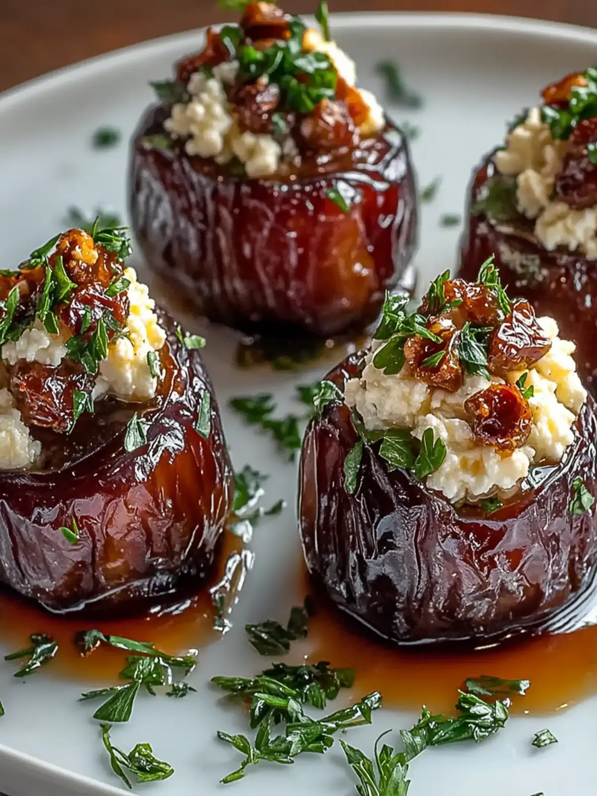 Delicious Feta-Parmesan Stuffed Dates with Honey-Walnut Crunch 3 Feta-Parmesan Stuffed Dates