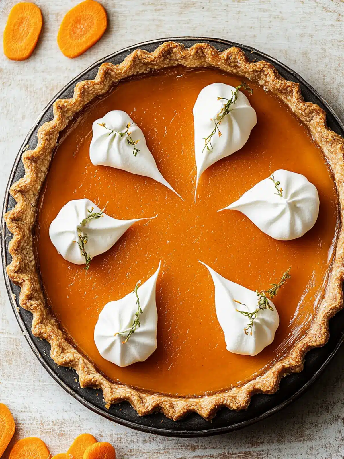 Decadent Honey Carrot Pie with Crunchy Biscoff Crust 4 Honey Carrot Pie
