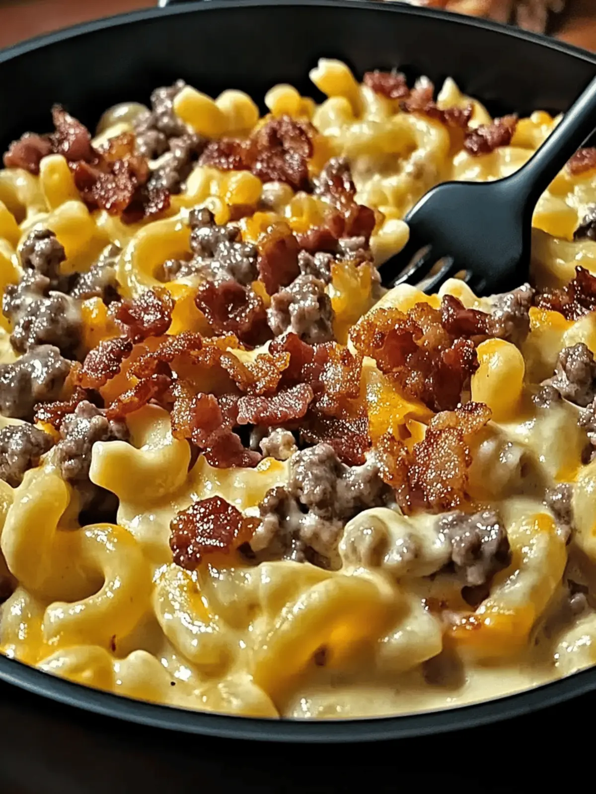 Loaded Bacon Cheeseburger Alfredo Pasta for Cozy Nights 2 Loaded Bacon Cheeseburger Alfredo Pasta