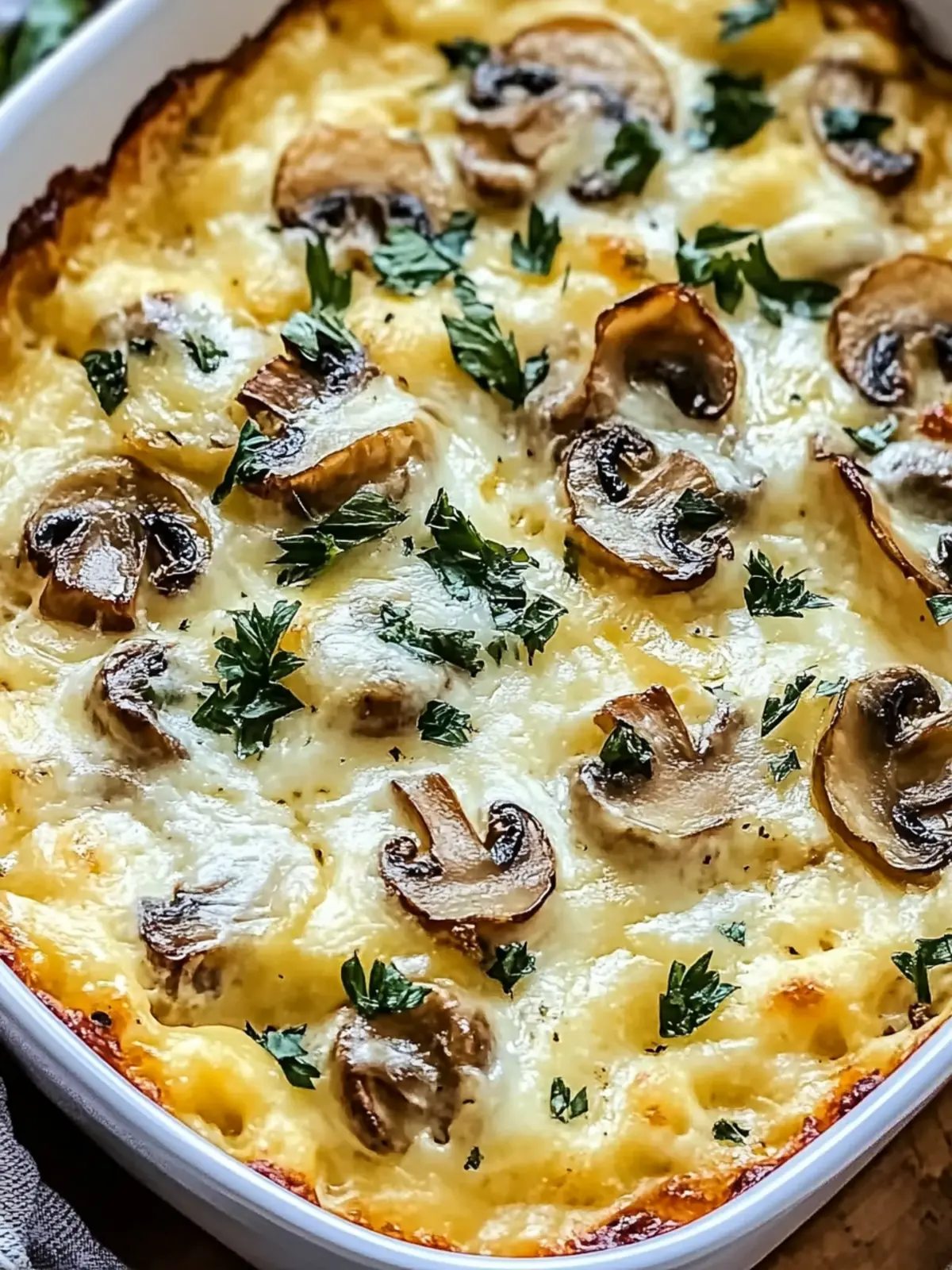 Irresistible Cheesy Mushroom Casserole for Comfort Food Lovers 4 Cheesy Mushroom Casserole