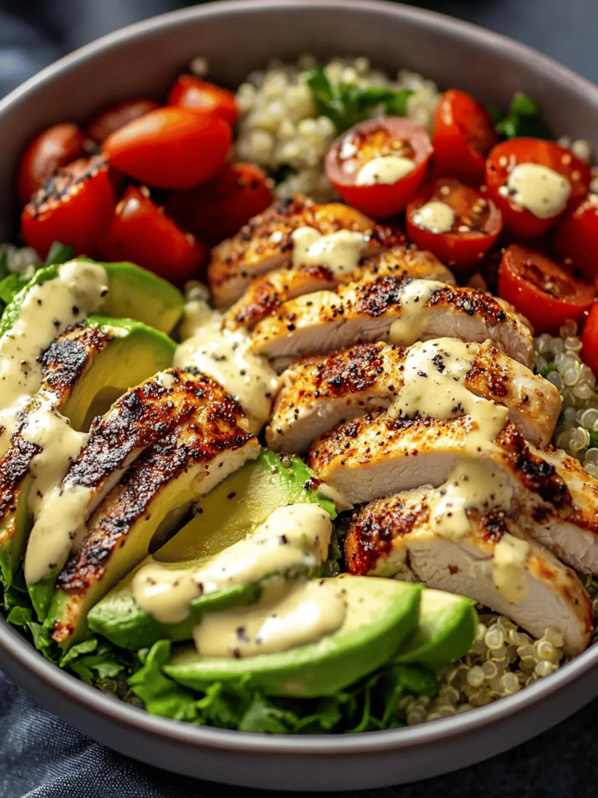 Creamy Avocado Chicken Quinoa Bowl for Delicious Meal Prep 2 Creamy Avocado Chicken Quinoa Bowl