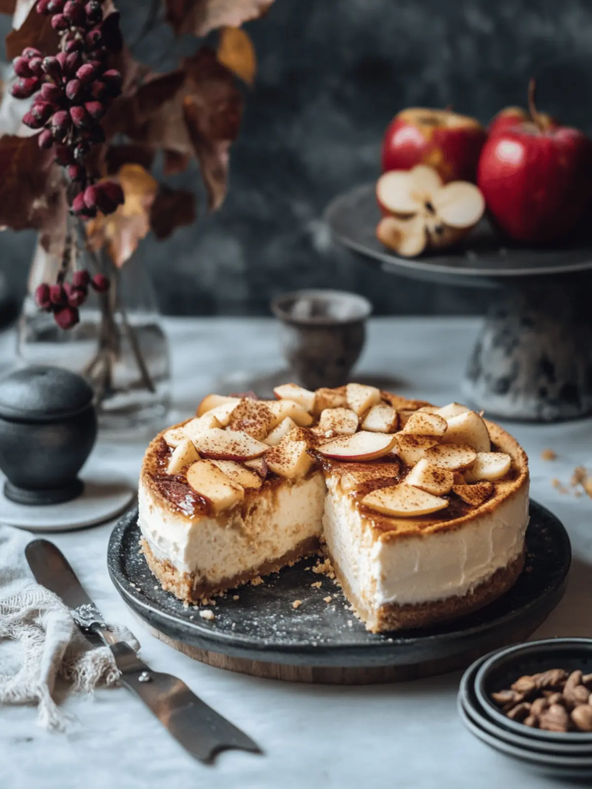 Indulge in Creamy Apple Cider Cheesecake This Autumn 2 Apple Cider Cheesecake