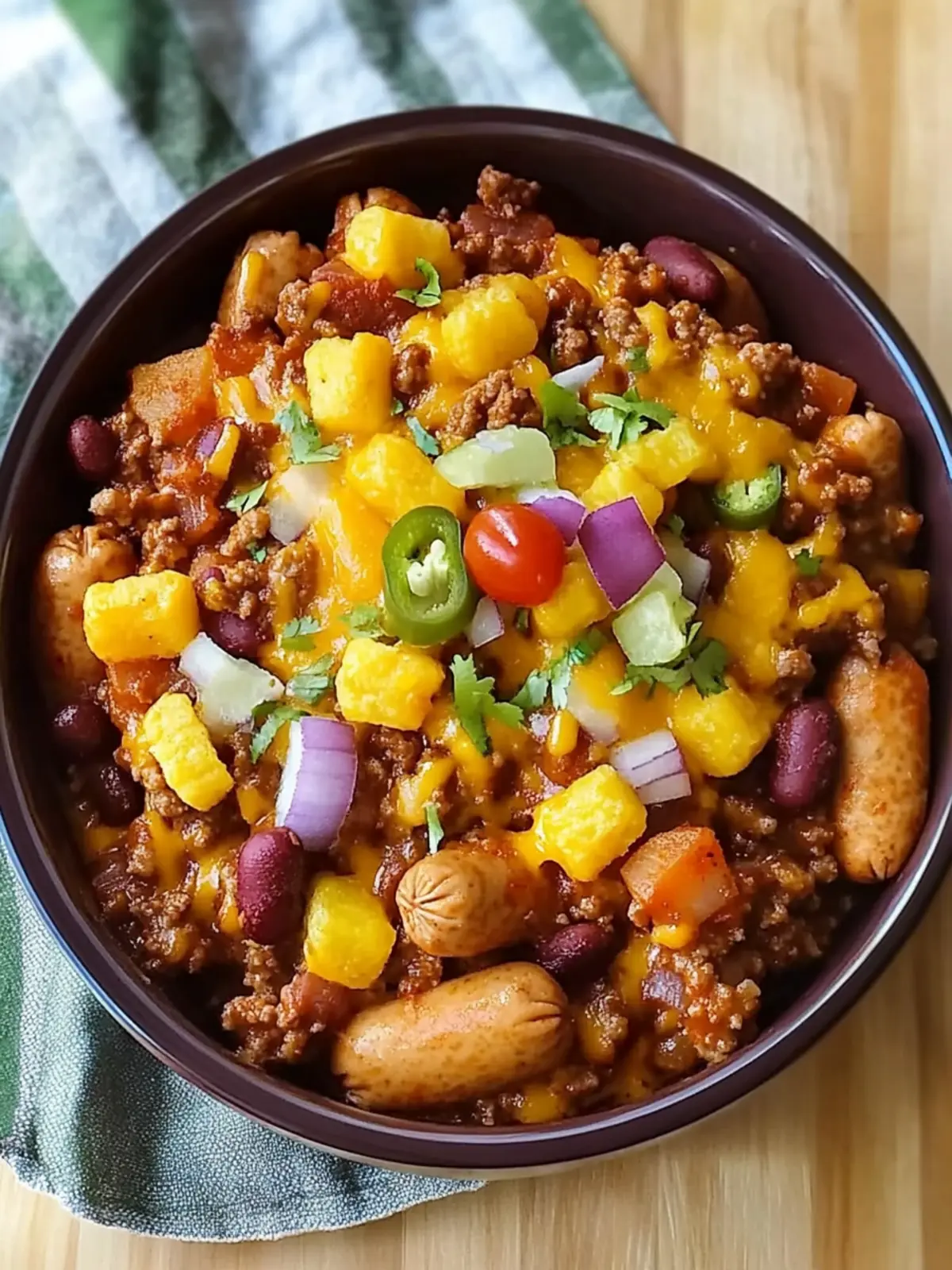 Savory Crockpot Chili Dog Casserole Your Family Will Love 2 Crockpot Chili Dog Casserole