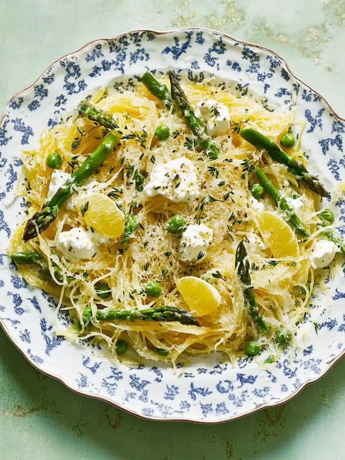 Delicious Spaghetti Squash with Asparagus, Ricotta, Lemon, and Thyme 4 Spaghetti Squash with Asparagus, Ricotta, Lemon, and Thyme