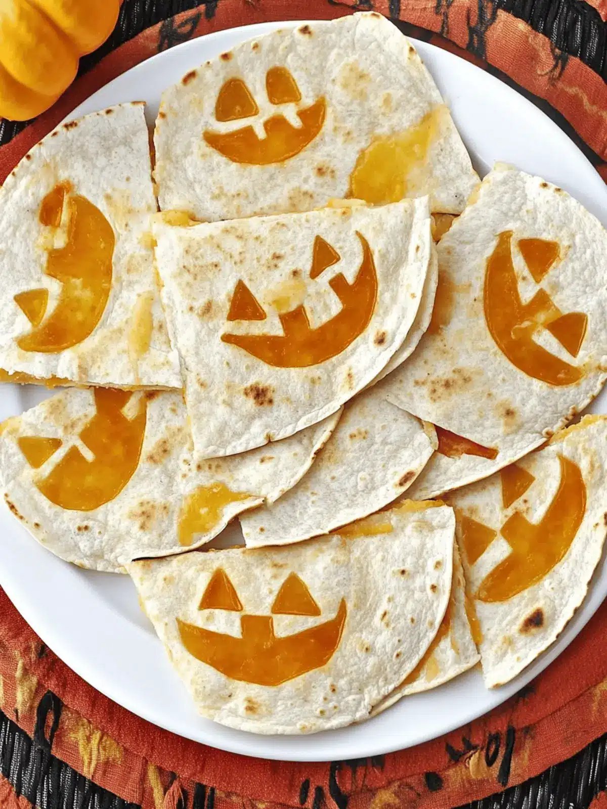 Jack o Lantern Quesadillas: Spooky, Cheesy Fun for Halloween 2 Jack o Lantern Quesadillas