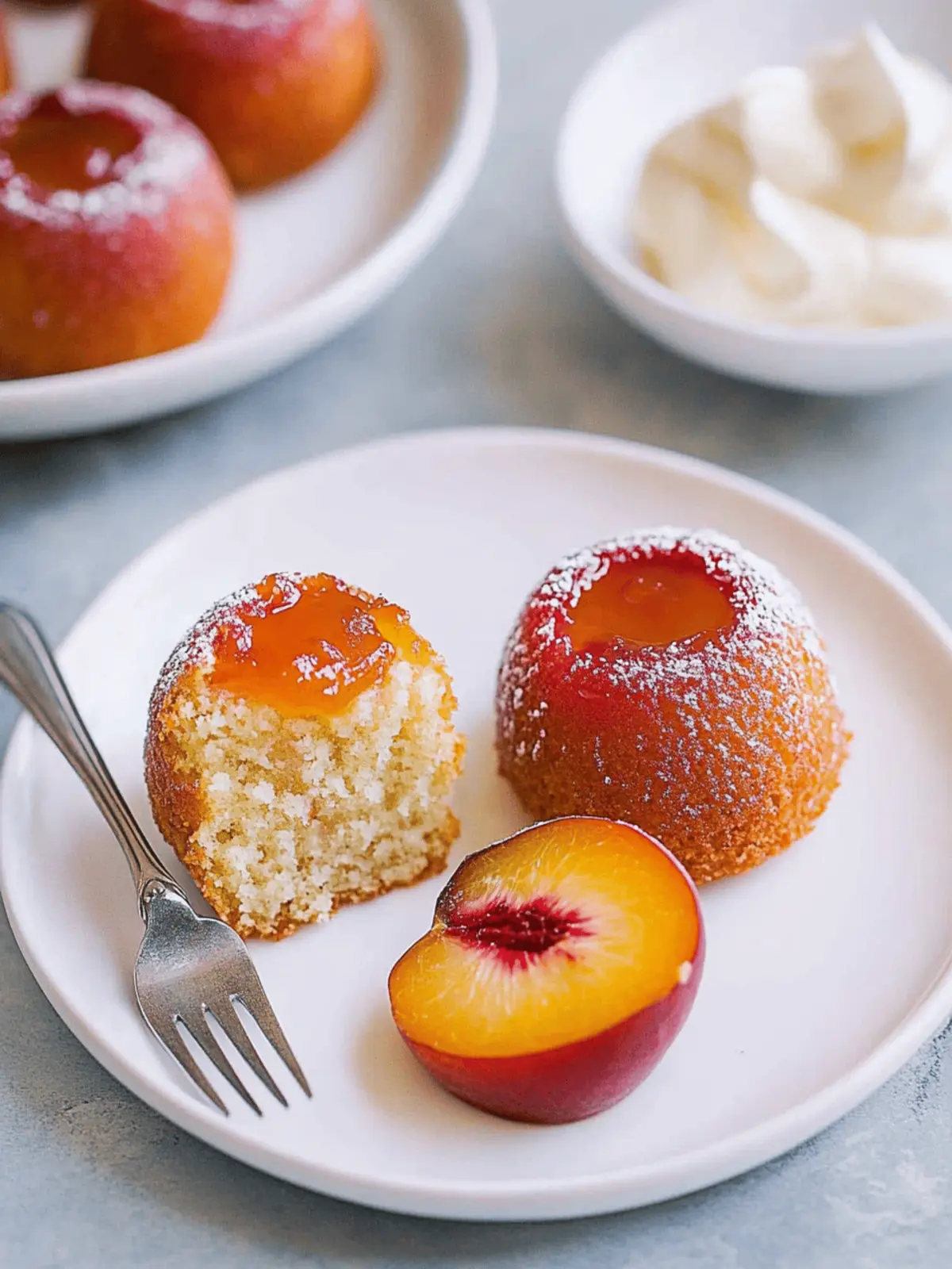 Peach Upside Down Mini Cakes That Wow Your Tastebuds 3 Peach Upside Down Mini Cakes