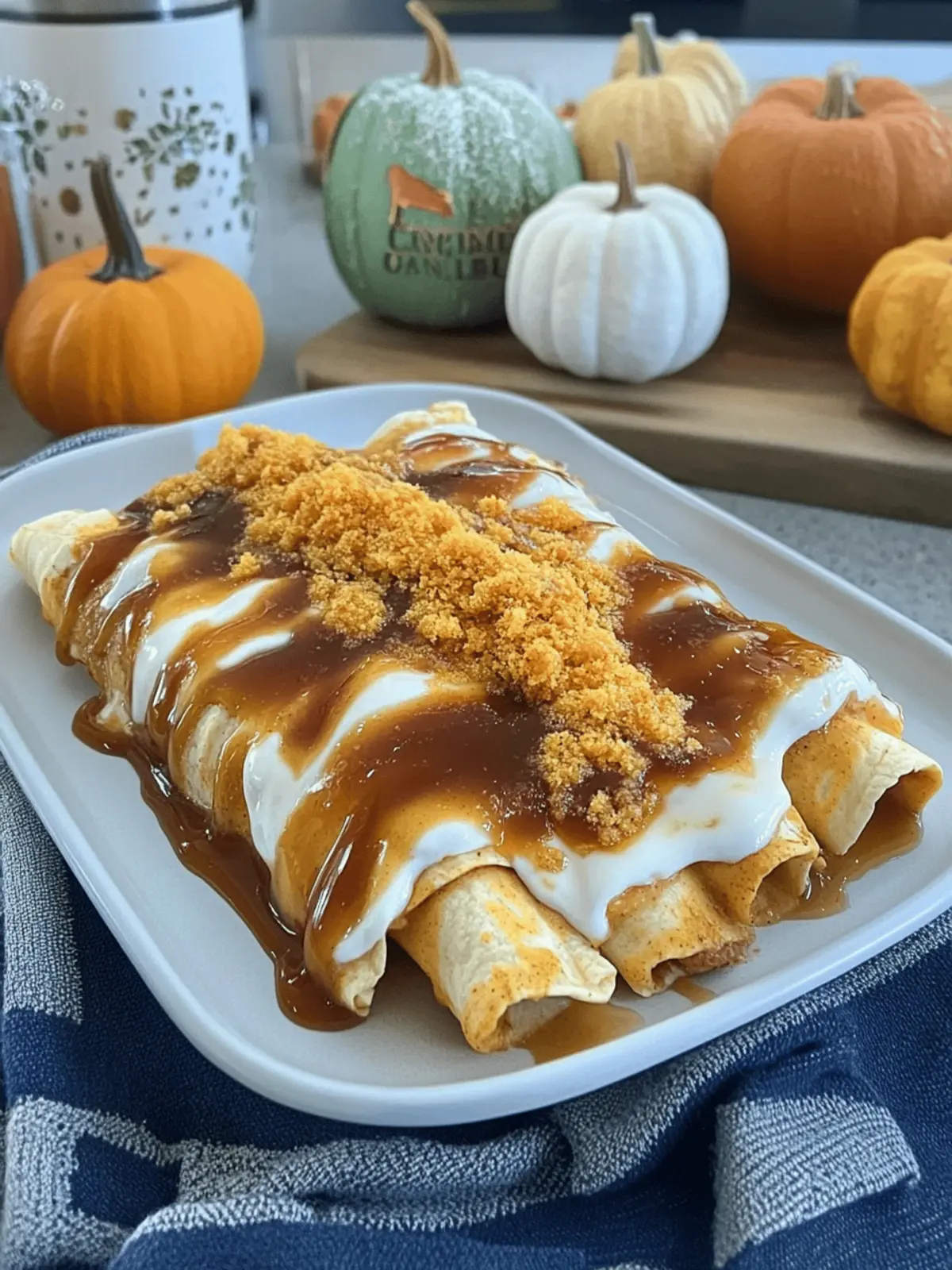 Irresistible Pumpkin Spice Cheesecake Enchiladas with Caramel Drizzle 2 Pumpkin Spice Cheesecake Enchiladas with Caramel Drizzle