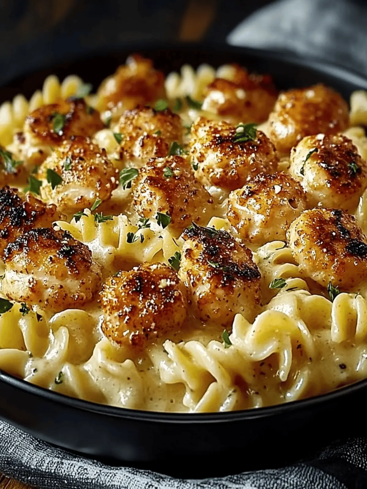 Garlic Parmesan Chicken Bites with Creamy Rotini Delight 4 Garlic Parmesan Chicken Bites with Creamy Rotini