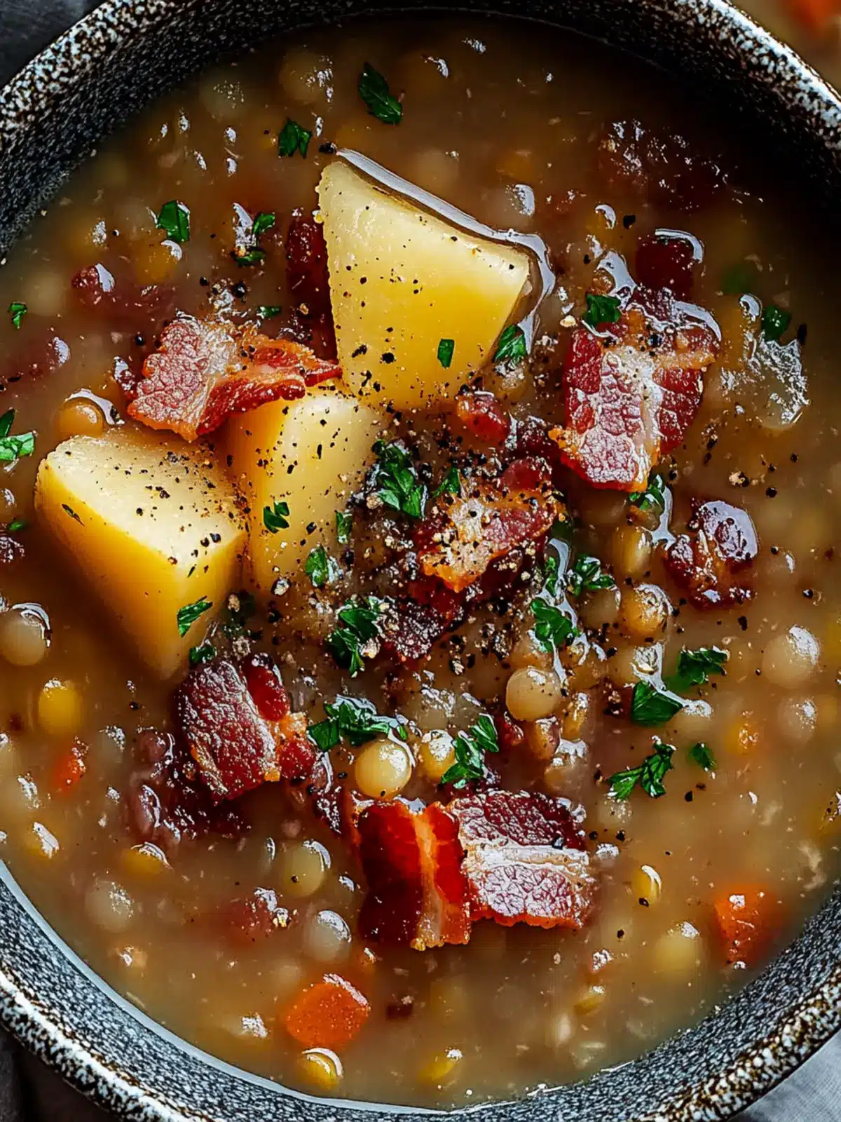 Cozy Up with This Hearty French Lentil Bacon Soup Today 3 Cozy Up with This French Lentil Bacon Soup