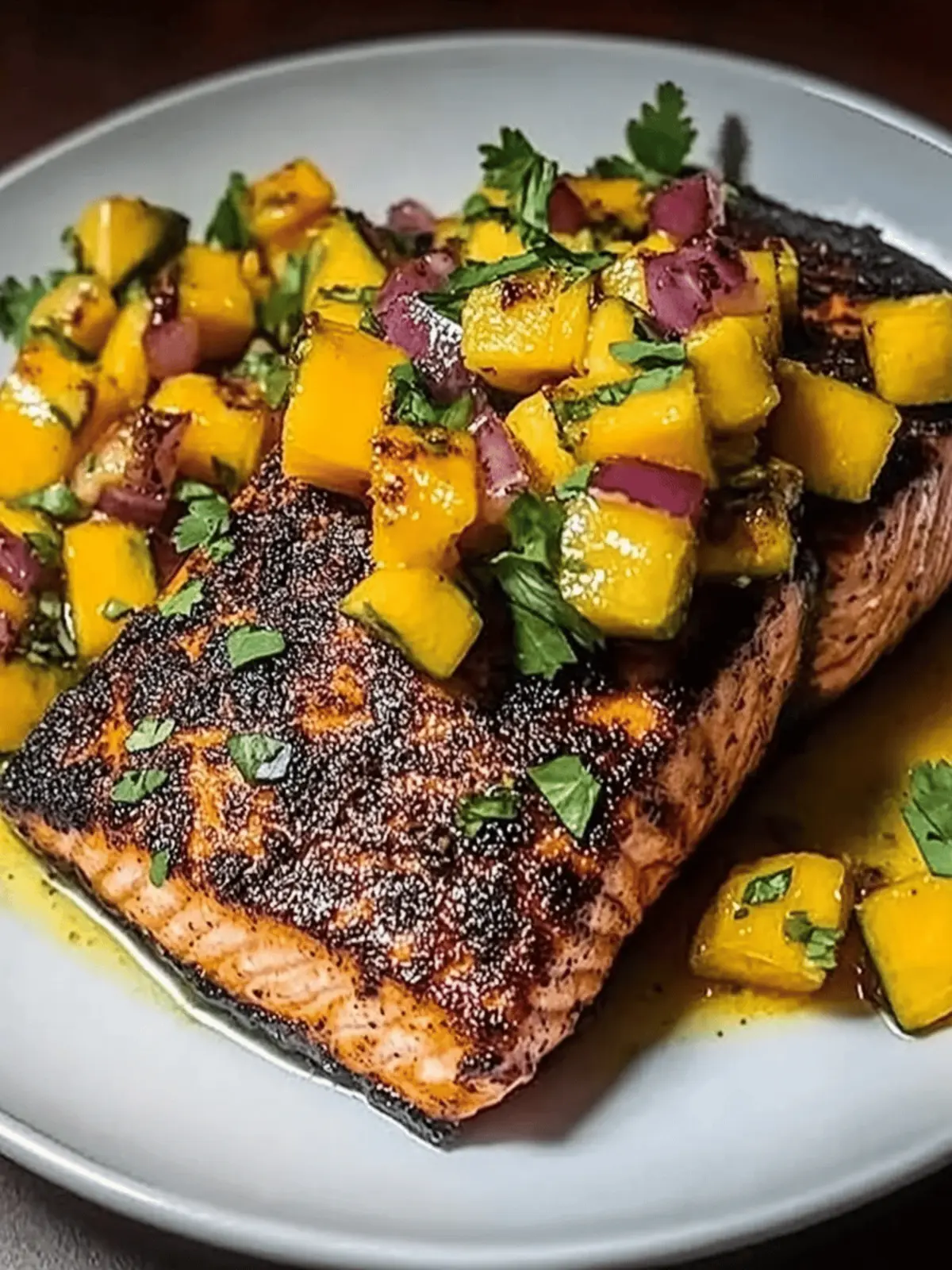 Savor Blackened Salmon with Mango Salsa A Tropical Delight 4 Blackened Salmon with Mango Salsa