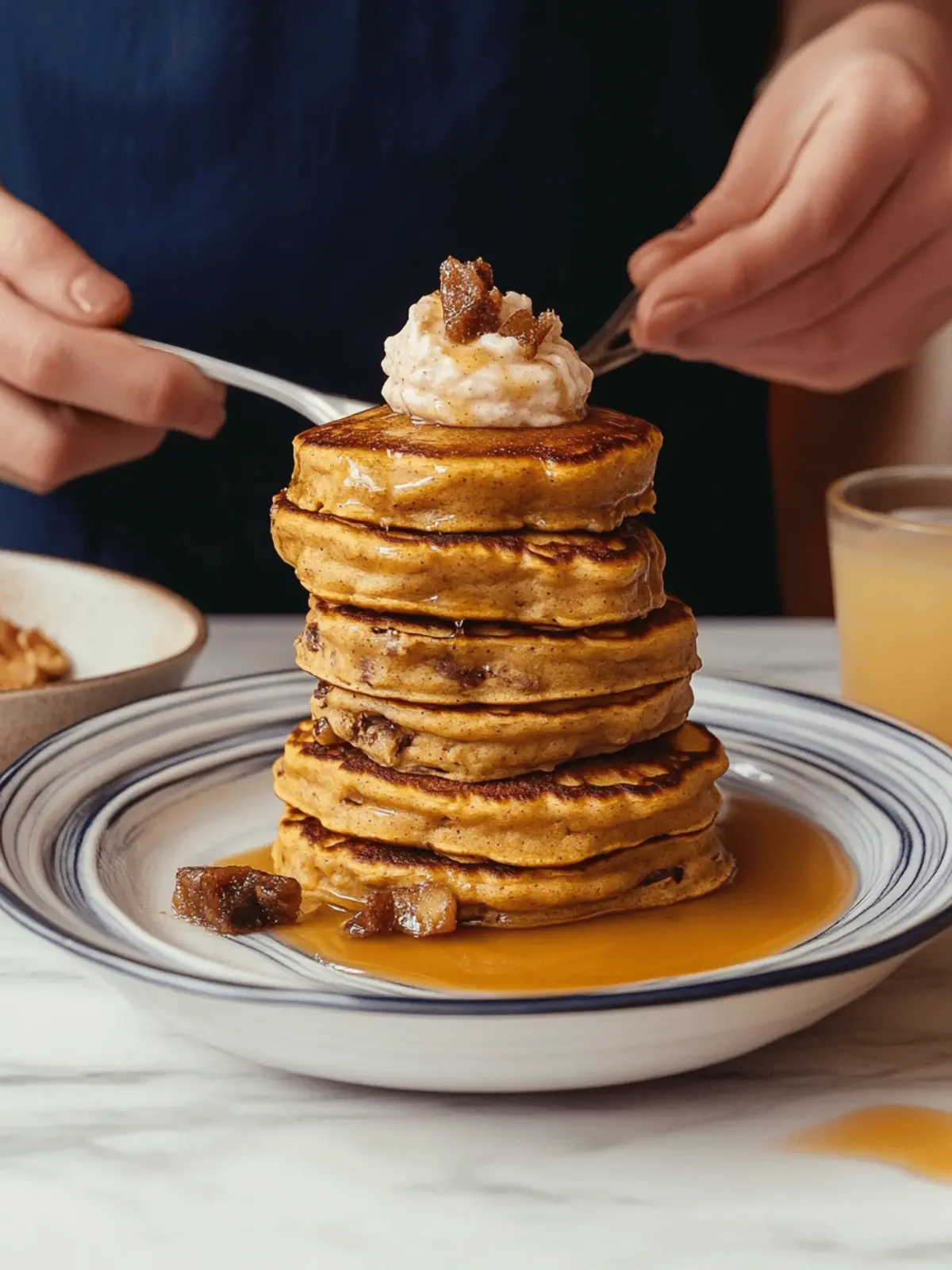 Fluffy Pumpkin Pancakes with Whipped Maple Cinnamon Bliss 2 Fluffy Pumpkin Pancakes with Whipped Maple Cinnamon Butter