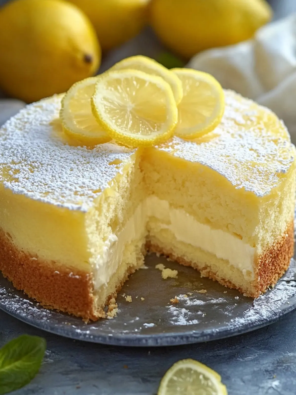 Lemon Custard Cake That Will Brighten Your Day 3 Lemon Custard Cake