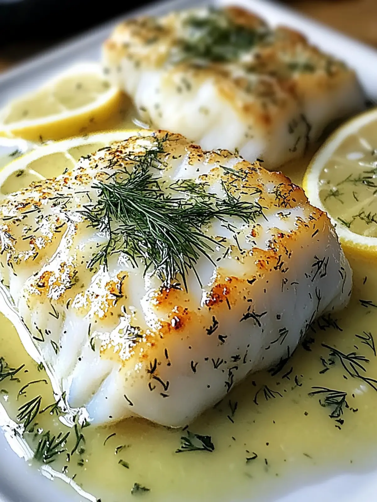 Delicious Baked Cod with Lemon Dill Sauce: A 20-Minute Wonder 4 Delicious Baked Cod with Lemon Dill Sauce