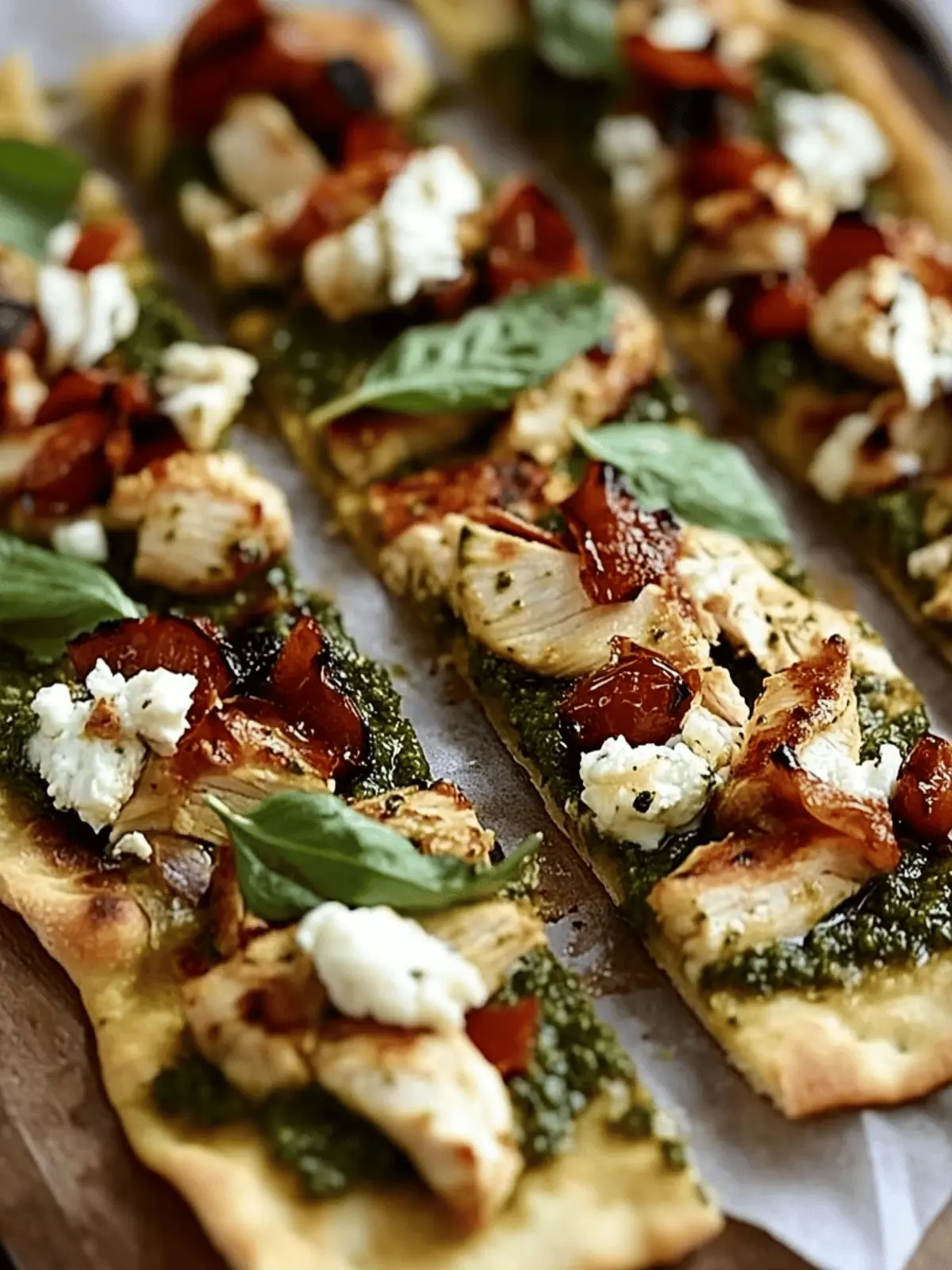 Pesto Chicken Flatbread: A Quick, Flavor-Packed Dinner Delight 3 Pesto Chicken Flatbread