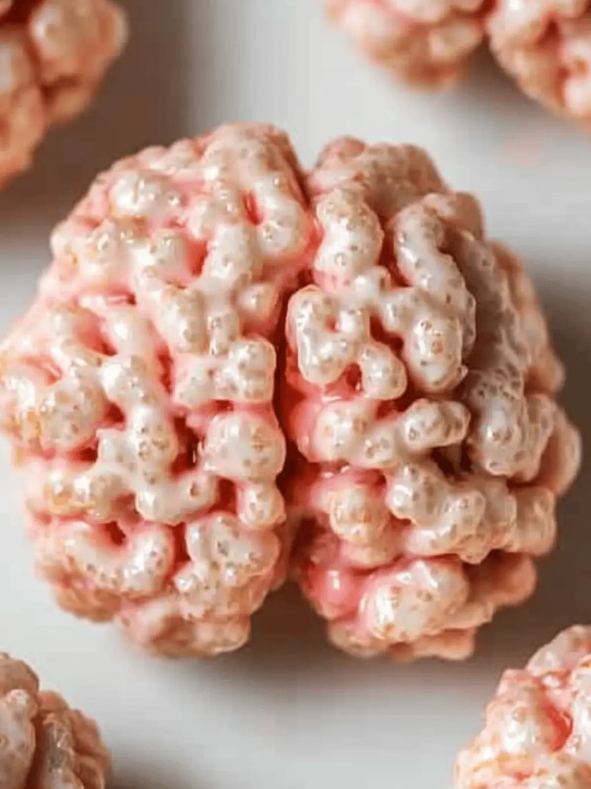 Marshmallow Rice Krispies Halloween Brains for Spooky Fun 2 Marshmallow Rice Krispies Halloween Brains