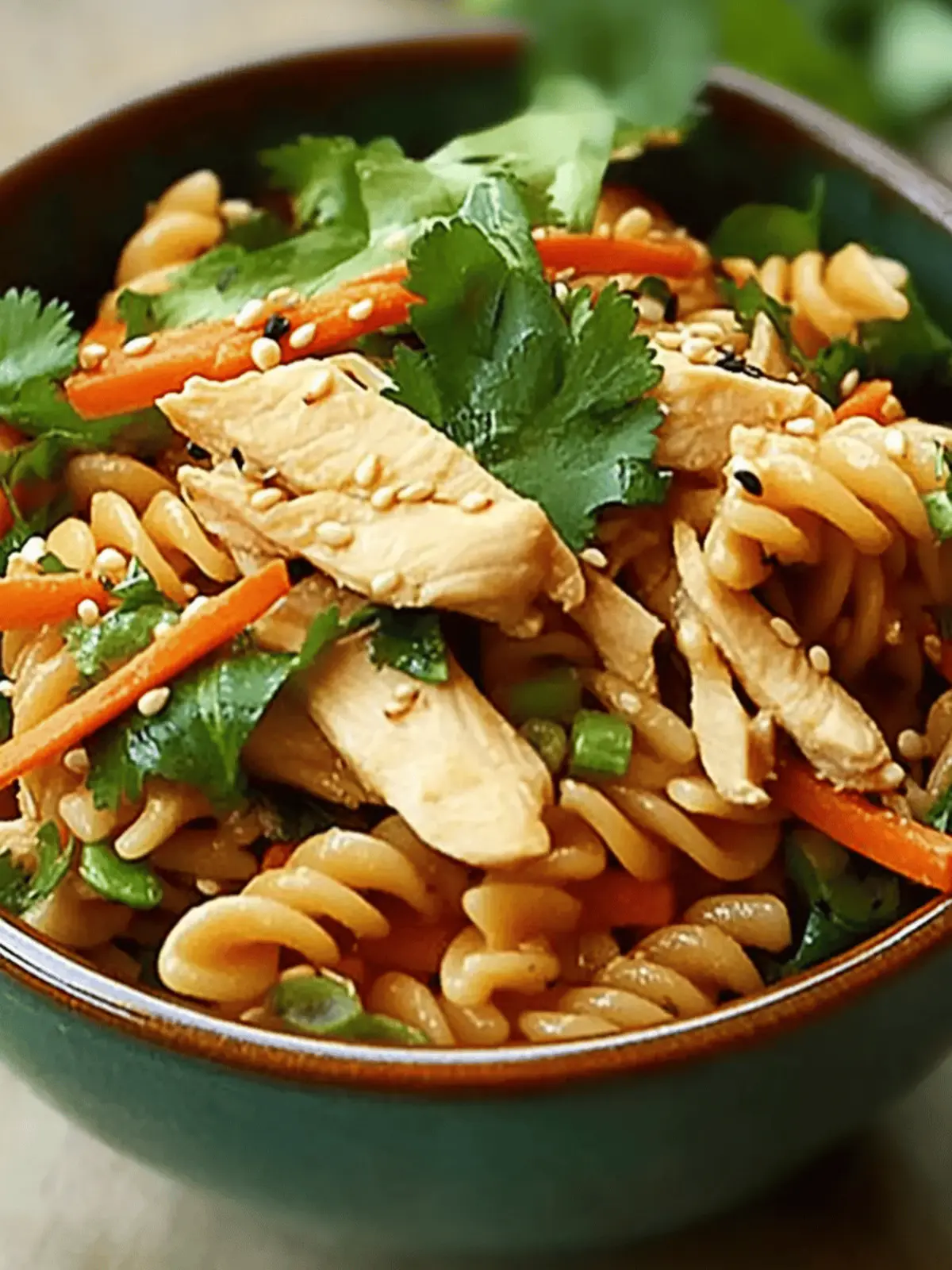 Savory Sesame Pasta Chicken Salad with a Twist 4 Sesame Pasta Chicken Salad