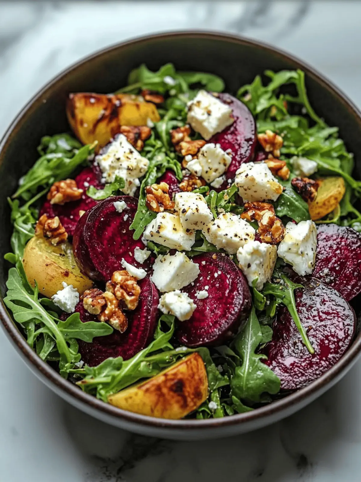 Vibrant Roasted Beet Salad with Arugula and Feta Bliss 2 Roasted Beet Salad with Arugula and Feta