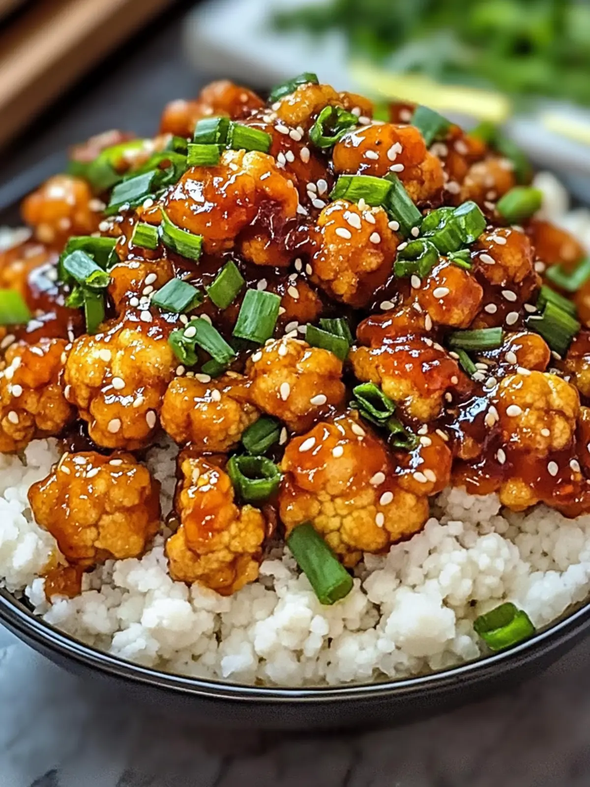 Savory General Tso's Cauliflower Bowls You ll Crave Daily 2 General Tso s Cauliflower Bowls