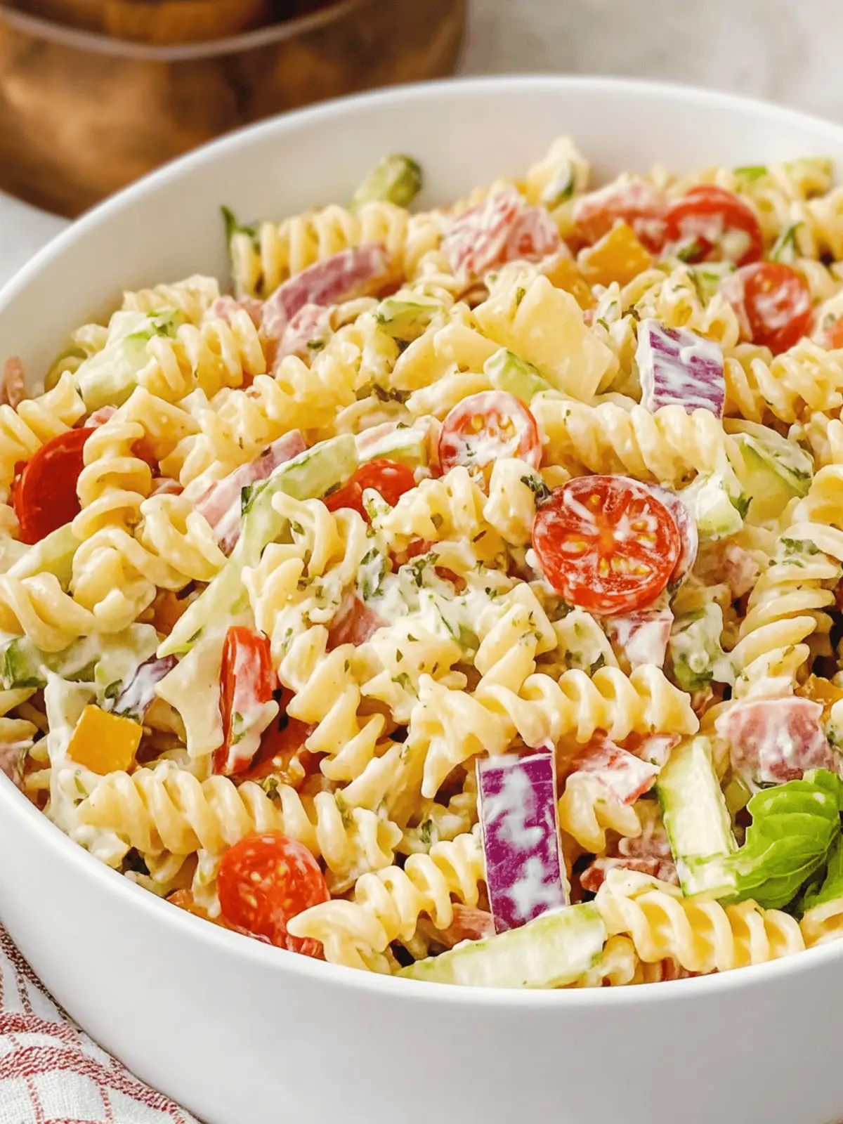 Deliciously Creamy Grinder Pasta Salad for Summer Fun 3 Grinder Pasta Salad
