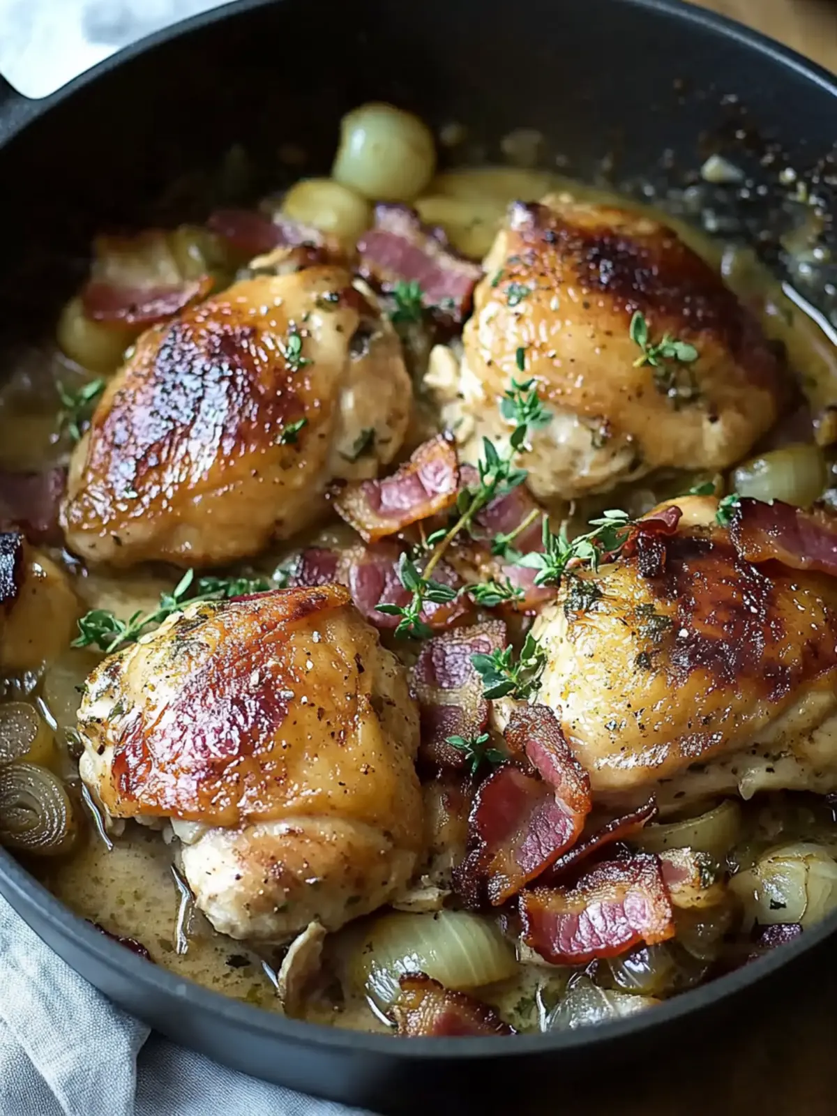 Cozy Chicken Fricass e With Shallots And Bacon for Dinner Delight 4 Chicken Fricass e With Shallots And Bacon