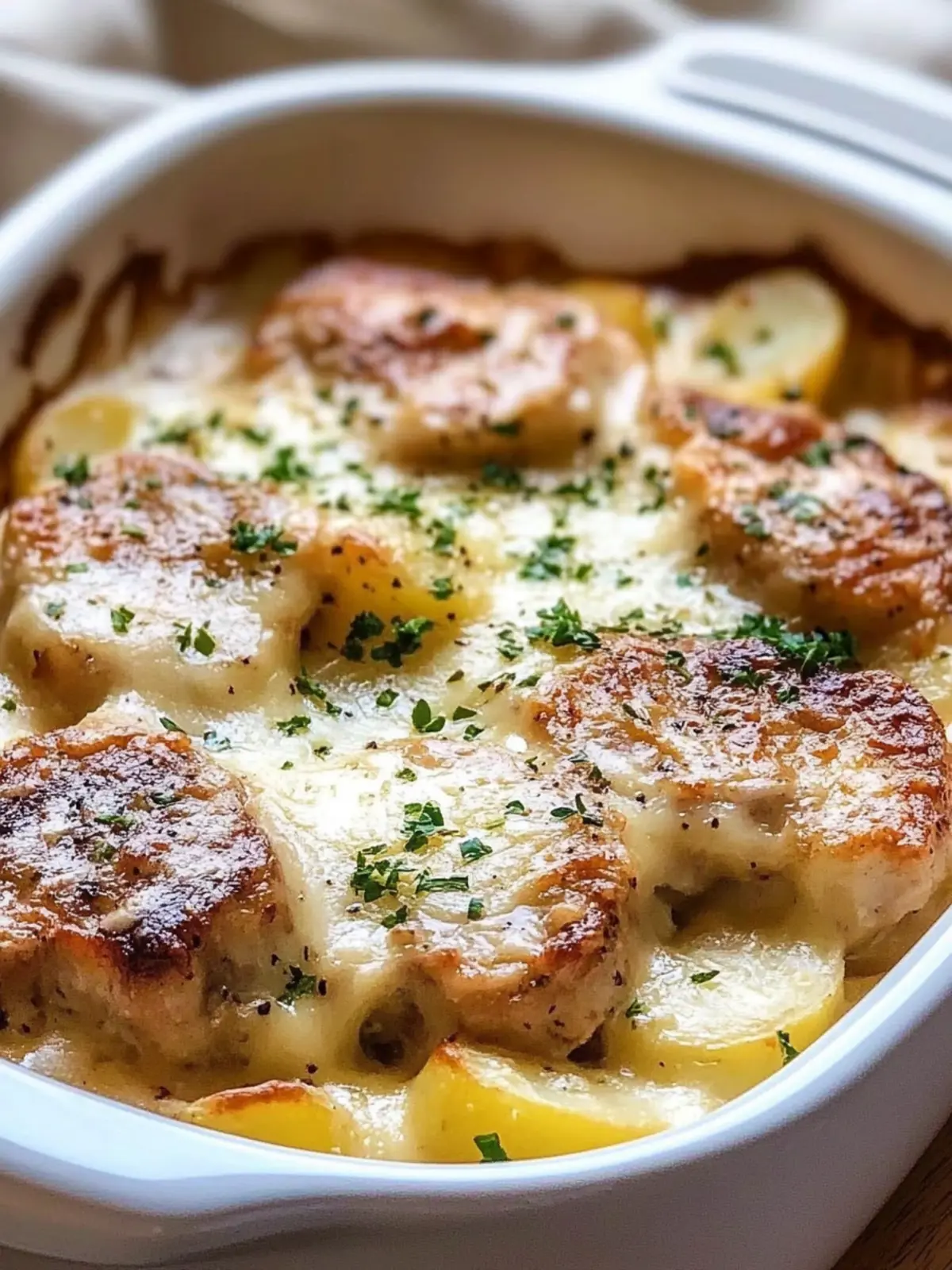 Smothered Pork Chop Scalloped Potato Casserole: Pure Comfort Food 4 Smothered Pork Chop Scalloped Potato Casserole